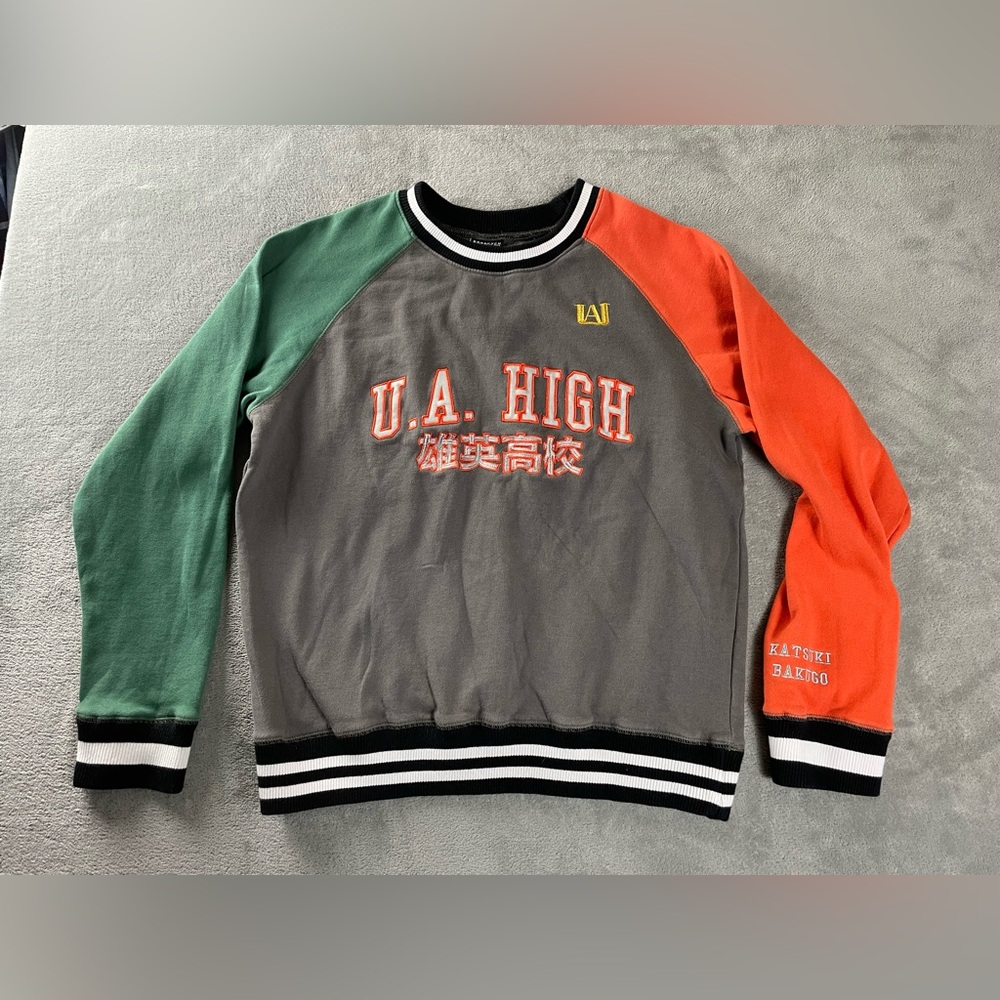 My Hero Academia U.A. High Sweater Box Lunch Katsuki Bakugo Sz XL / L Sweatshirt